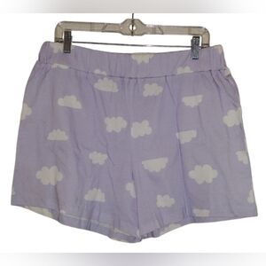 Care Bears Pajama Shorts Size Large Purple & White